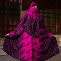 Elegant Palazzo long Khimar Set Product Code: 1651