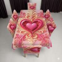Premium 3D Print Table Cloth Set Product Code: 1961