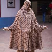 Elegant Palazzo long Khimar Set Product Code: 1654